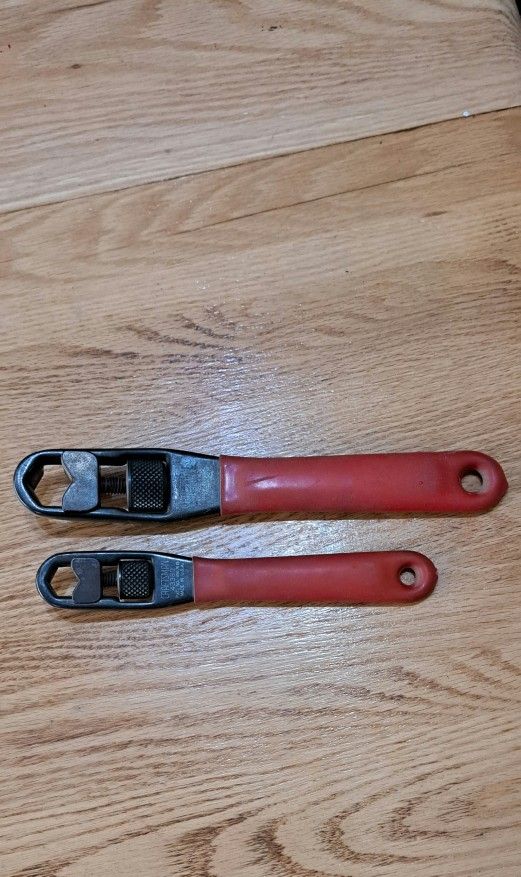 Two Vintage Craftsman No. 43380 & 43381 Adjustable Boxed End Wrenches Made In USA