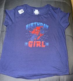 Marvel Spider-Man Birthday Girl Kids T-Shirt