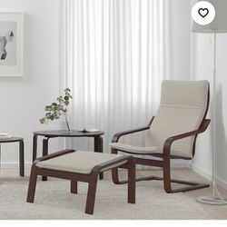 Ikea Poang chair & ottoman (2)