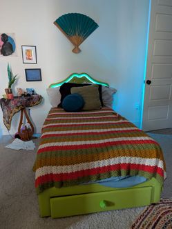 Twin Bed w/ built in storage + LED Lights