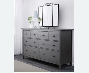 IKEA Hemnes long dresser with custom glass top