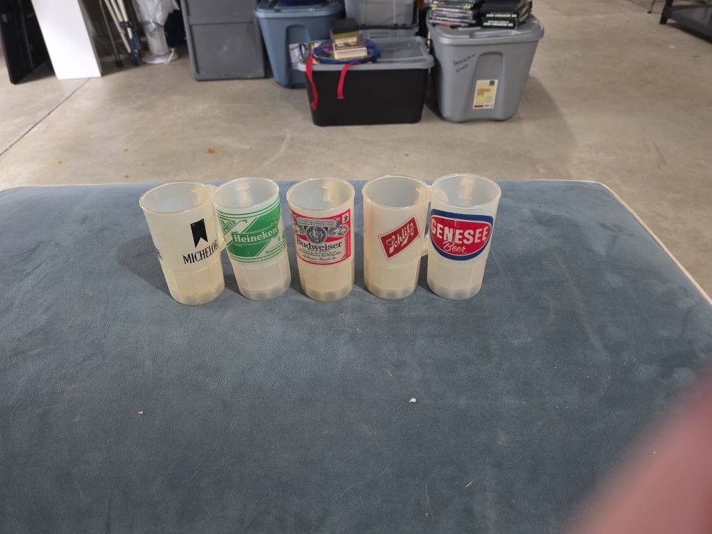 Vintage Plastic Beer Mugs