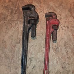 PIPE WRENCHES BOTH ARE RIDGID