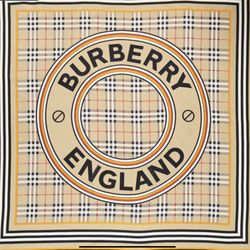 BNWT 100% Authentic Burberry Montage Print Silk Square Scarf