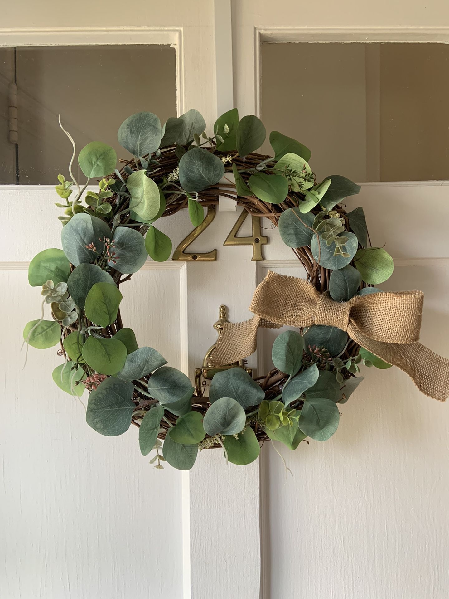 Rustic spring Eucalyptus Greenery Wreath