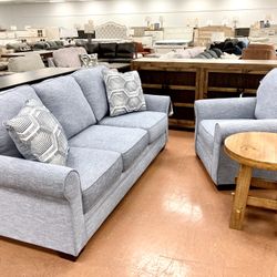 New 88” Blue Sofa — PERFORMANCE FABRIC 