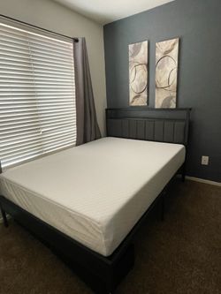 New full-size bed with mattress