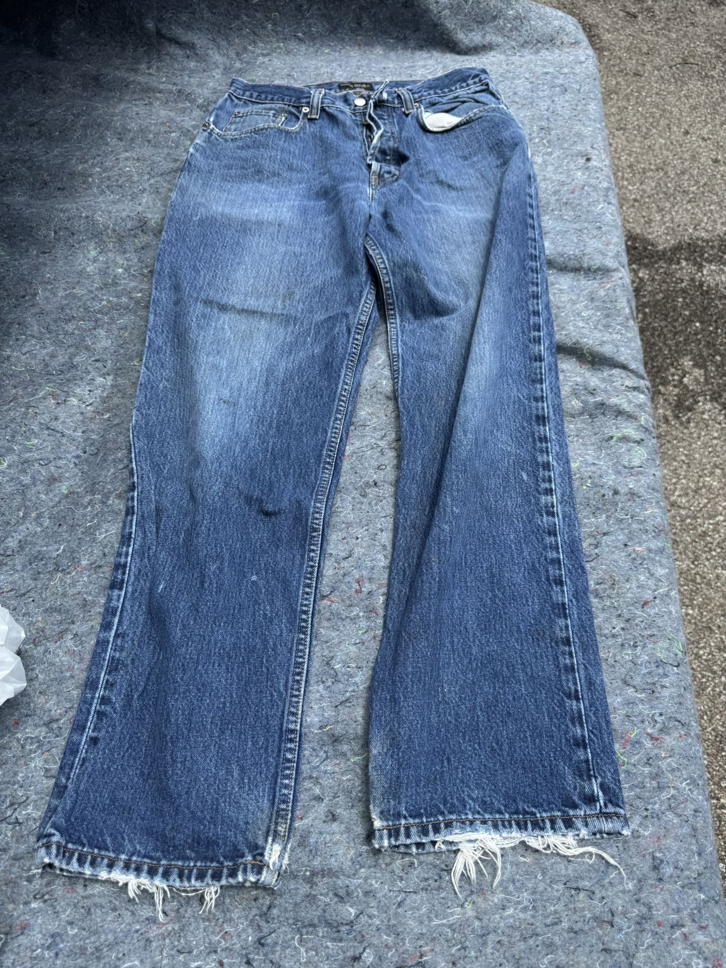 Banana Republic Denim Men’s Button-fly Jeans Size 34x 32 Color Blue