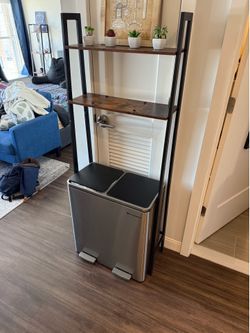 Standing Shelves and Dual Trash Can