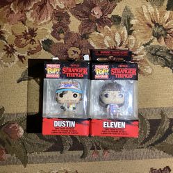 Funko STRANGER THINGS Eleven and Dustin Pocket Pop Keychains