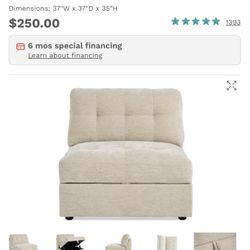 Two (2) Modular Bob Armless Chairs