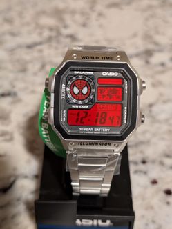 Custom Casio AE1200 WHD Spiderman theme Marvel