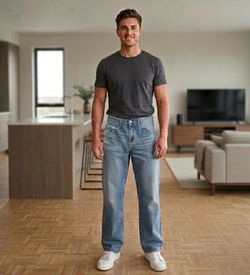 NWT, Hollister. Men's Light Wash Straight Leg Jeans