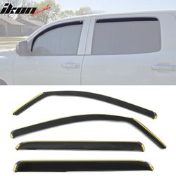 Fits 2007-2021 Toyota Tundra CrewMax In-Channel Window Visors Guards Deflectors PC