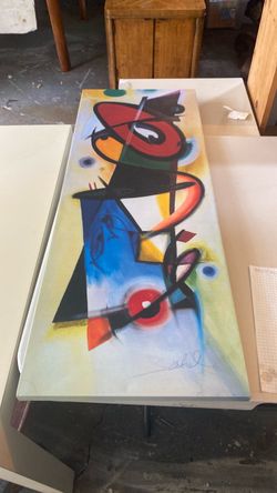 Modern painted canvas
