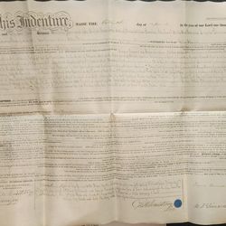 1855 Philadelphia Deed Of Property w/Seal