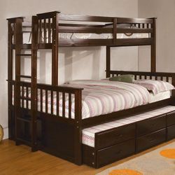 Bunk Beds/ 2 Beds/ 3 Beds/ Bedroom Furniture/ Customizable - Same Day Delivery - No Credit Needed