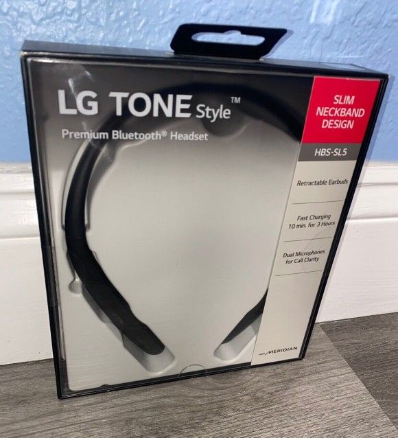 Brand NEW LG Tone Style Premium Bluetooth Headset Neckband HBS-SL5 (Black)