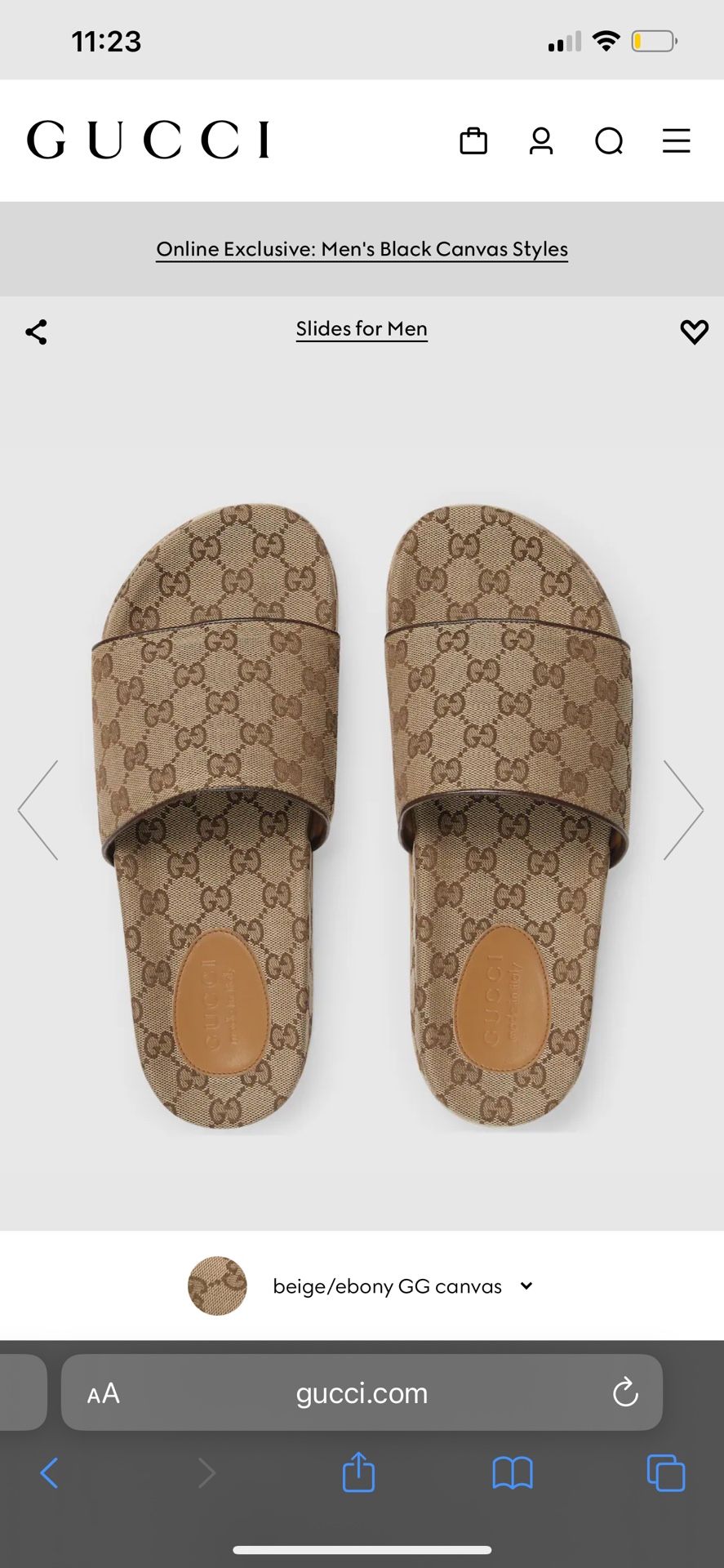 Men’s Gucci Sandal Slides (Brand New)