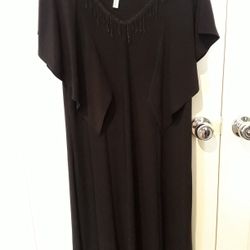 I. D. Illistrated Dresse Black knee length size L with chain trim