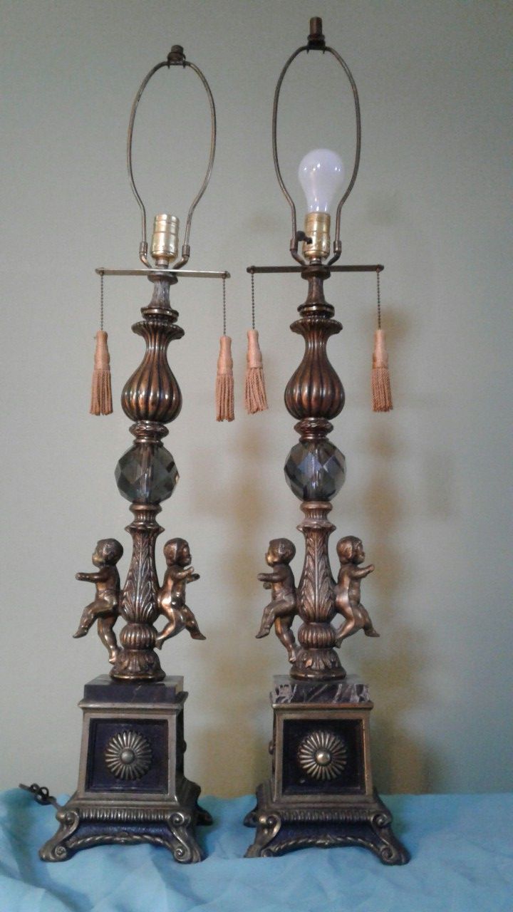 Antique Brass, Marble & Fine Grey Glass