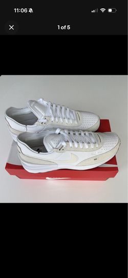 Nike Waffle One Leather White Phantom DX9428-100 Sz 10