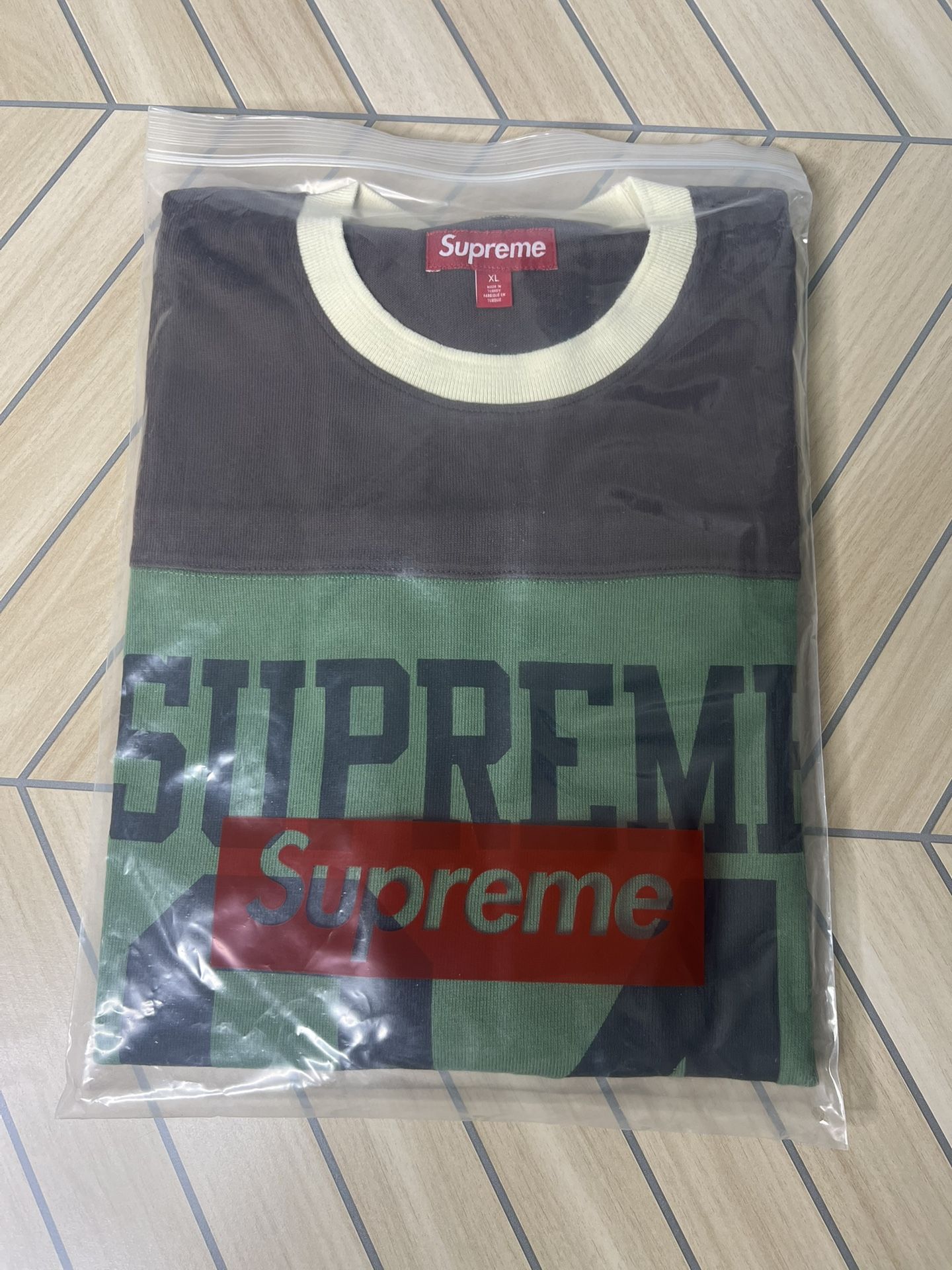 Supreme Brown & Green Football Top Tee