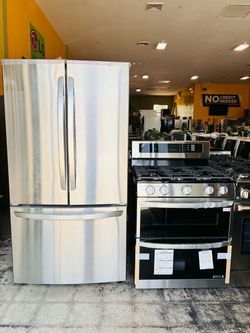 Lg new combo refrigerator and stove 0$ down payment