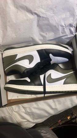 Air Jordan 1 Low Olive Black White Sneakers