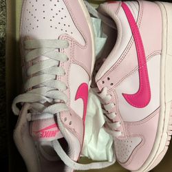Pink Nike Dunk Lows Size (4.5)