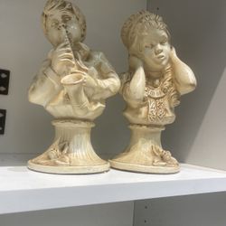 Vintage Boy And Girl Bust