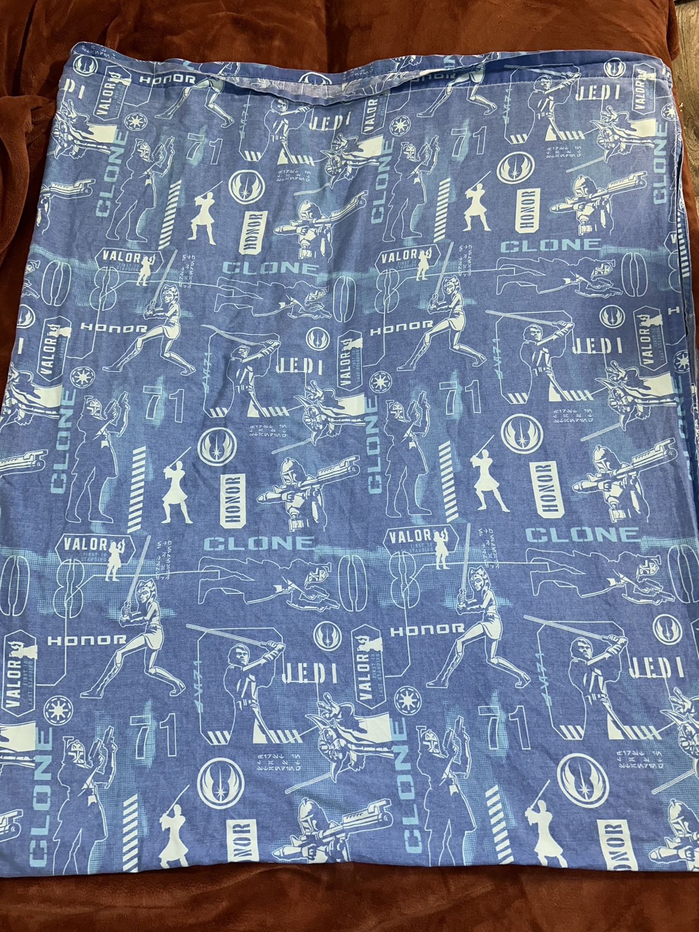 Star Wars The Clone Wars Full Flat Fitted Sheet no pillowcases lucasfilms 80x92”