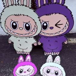 Labubu Cutouts Backdrop Foamboard Party 
