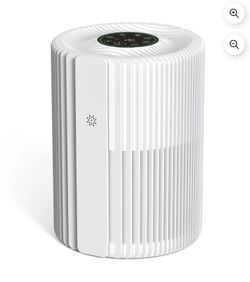 Air Purifiers for Home , Hepa Air Filter with PM 2.5 Display Air Quality Sensors, Air Cleaner for Dust, Smoke, Pets Hair, Pollen,Bedroom,Office,White