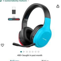 UT-01 Wireless Gaming Headset for Nintendo Switch Lite OLED Model, 2.4GHz Ultra-Low Latency Bluetooth Gaming Headphone with Removable Microphone, USB-