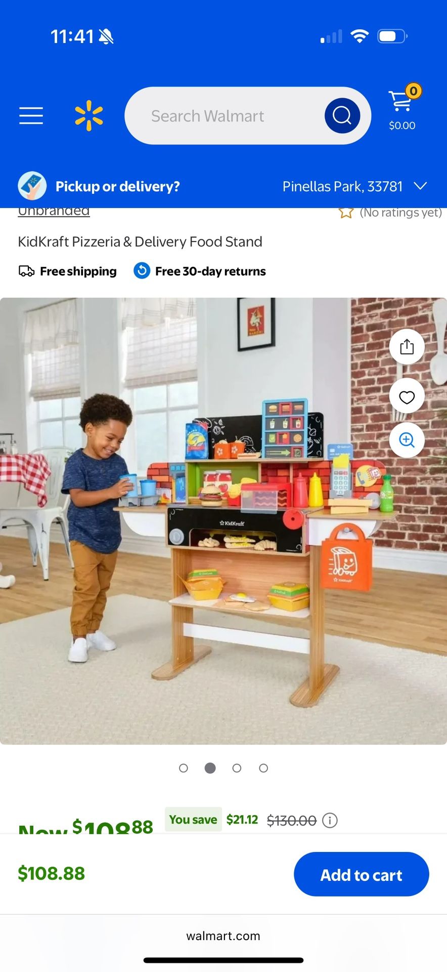 Little Food Delivery Pretend Toy