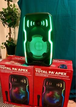 ION (Total PA Apex) 500 Watt Bluetooth Speaker System – High Quality Sound w/ Mic & LED Lighting Effects