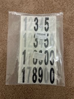 Outus 3-Inch Reflective Number Stickers – Black on White – Partial Set