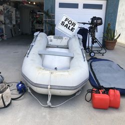 Inflatable. Dingy With 6 Hp Outboard 