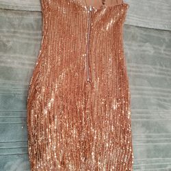 Livin' For The Weekend Sequin Dress - Copper Fashionnova