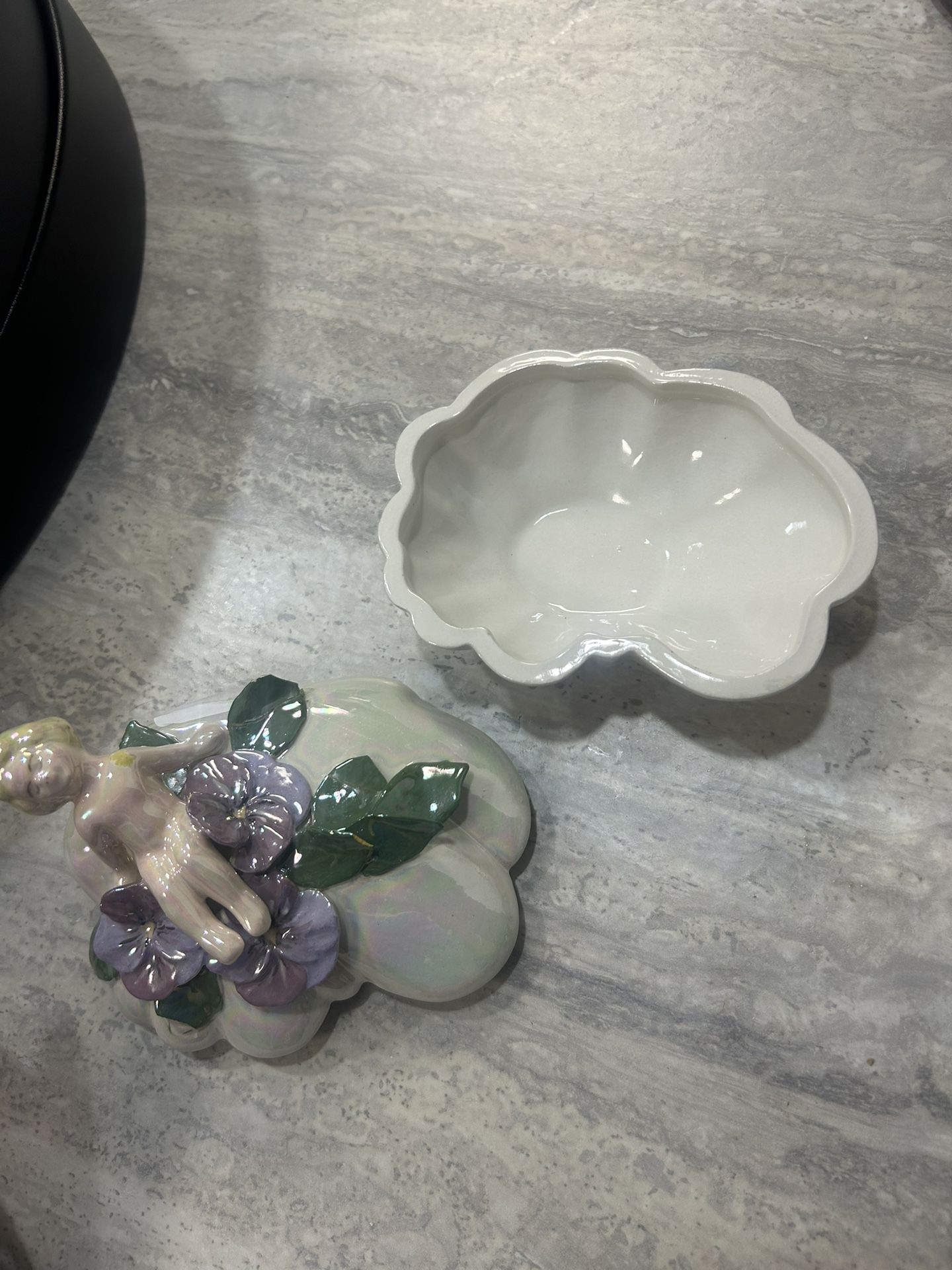 vintage glass jewelry holder
