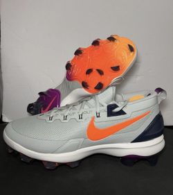 Nike Force Trout 9 Elite MCS Baseball Cleats Mens Sz 11 Silver Orange Miami