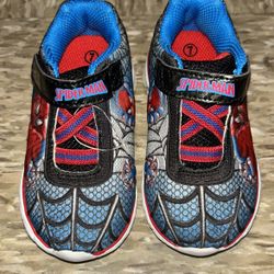 Spider-Man Toddler Sneakers Size 7 – Black & Red Velcro – New with Tags