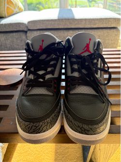 Mens Nike Air Jordan 3 iii Black Cement sz 9 $150