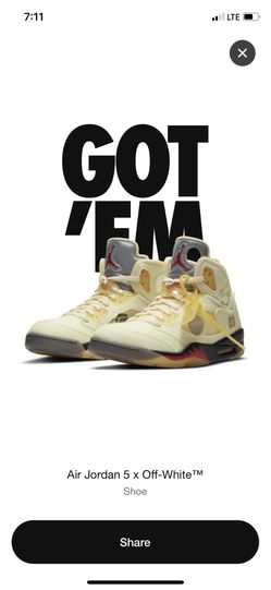 OFF-WHITE JORDAN 5 size 10.5