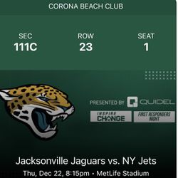 Tickets For Jacksonville Jaguars Vs New York Jets
