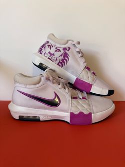 Nike LeBron Witness 8 Barely Grape Hyper Violet Light Bone Obsidian Size 13 Basketball Shoes