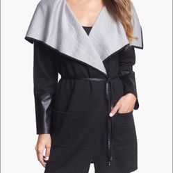 Beatrix and Ost Wrap Sweater in Black size large