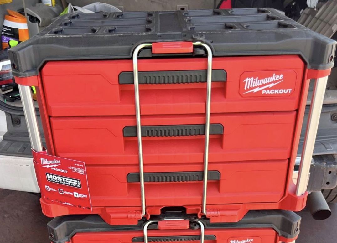 Milwaukee Packout 3 Drawers New