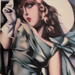 Rare And Professionally Framed Tamara de Lempicka Art Print (39” x 27”)